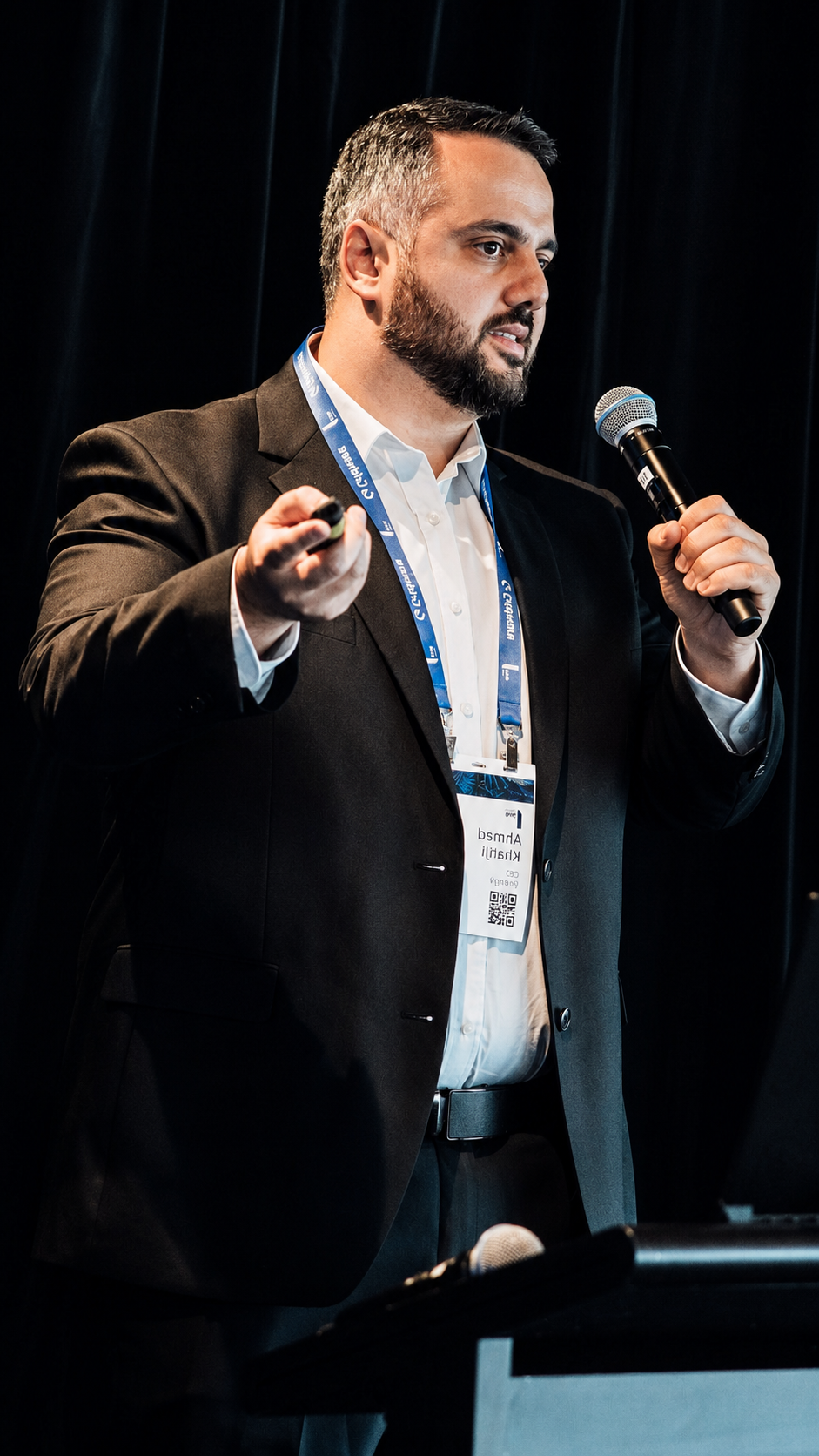 Ahmed Khanji speaking on WordPress security